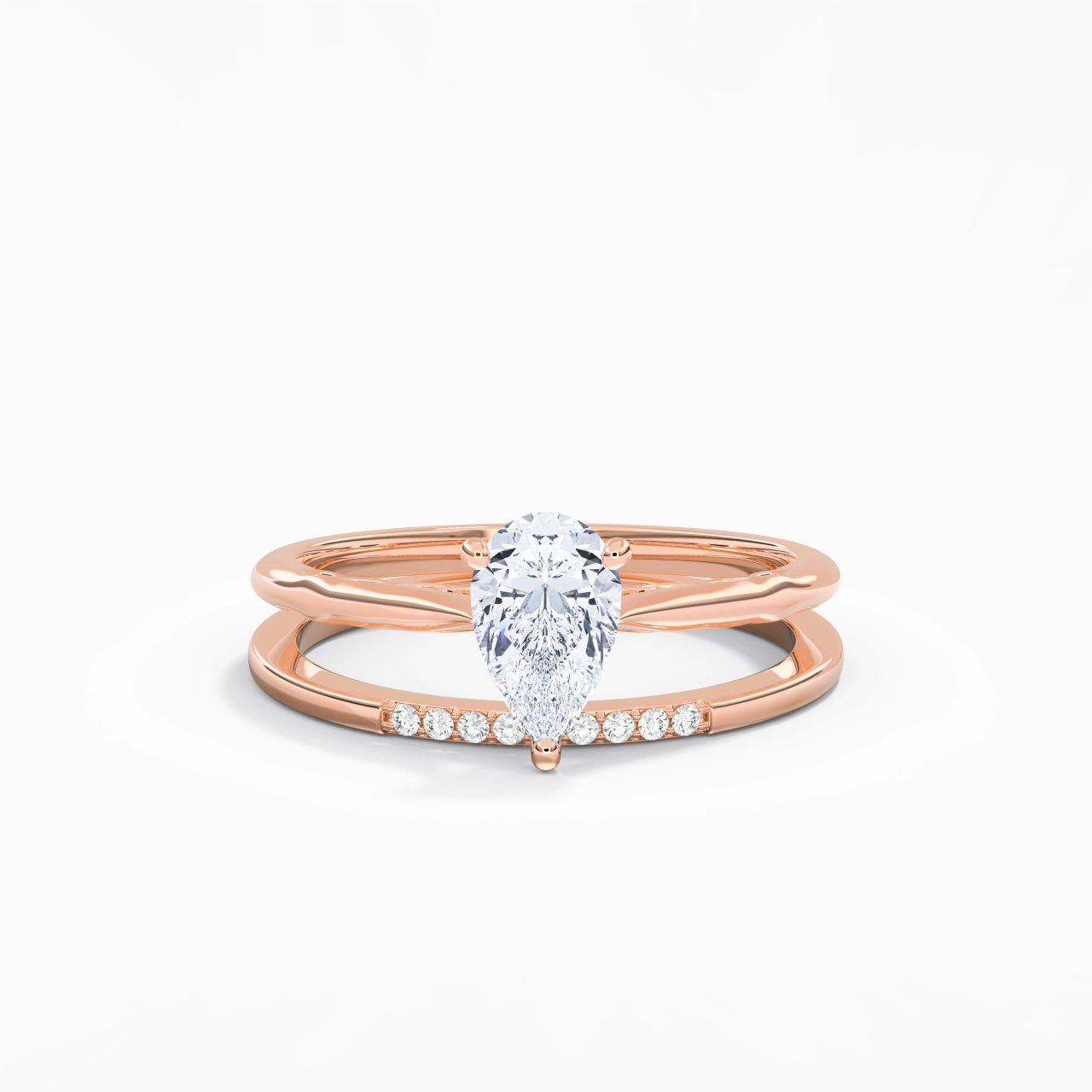 925 Sterling Silver Moissanite Bridal Set