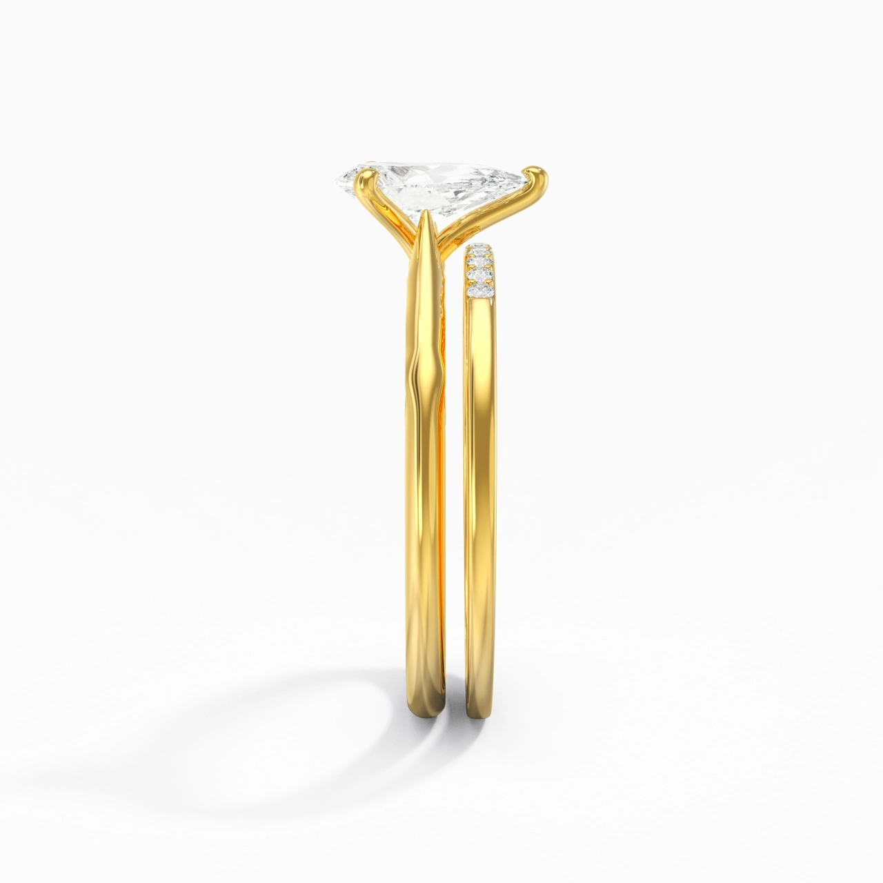 18K Gold Moissanite Bridal Set