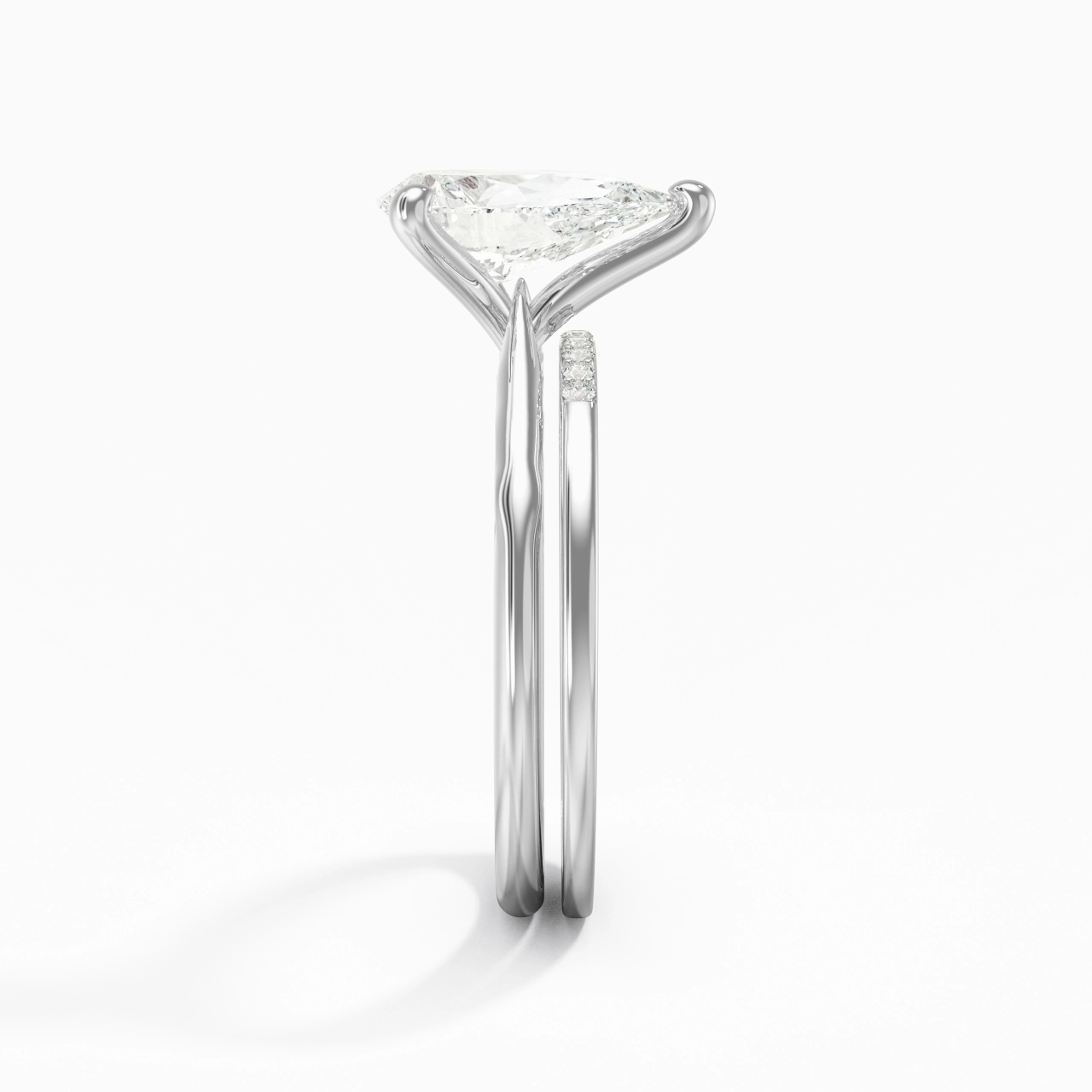 14K White Gold Moissanite Bridal Set