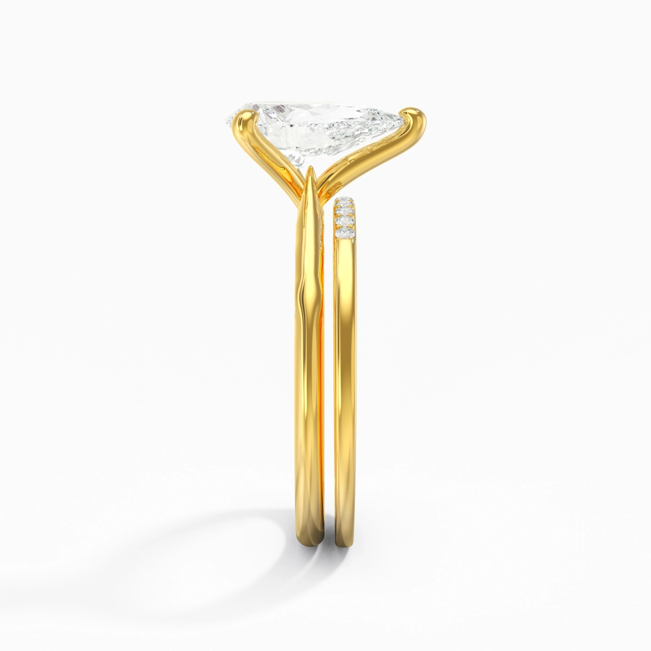 18K Gold Moissanite Bridal Set