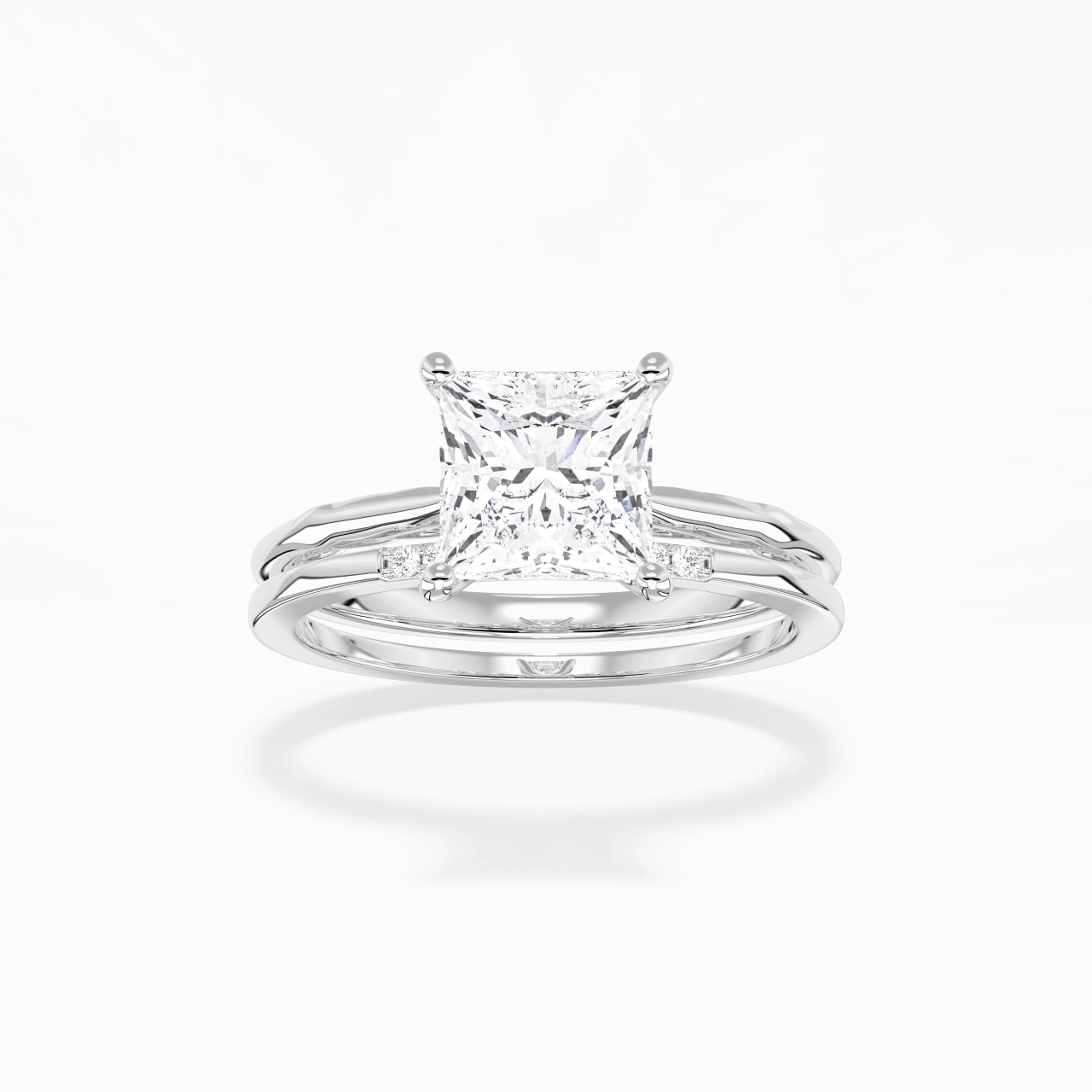 925 Sterling Silver Moissanite Bridal Set