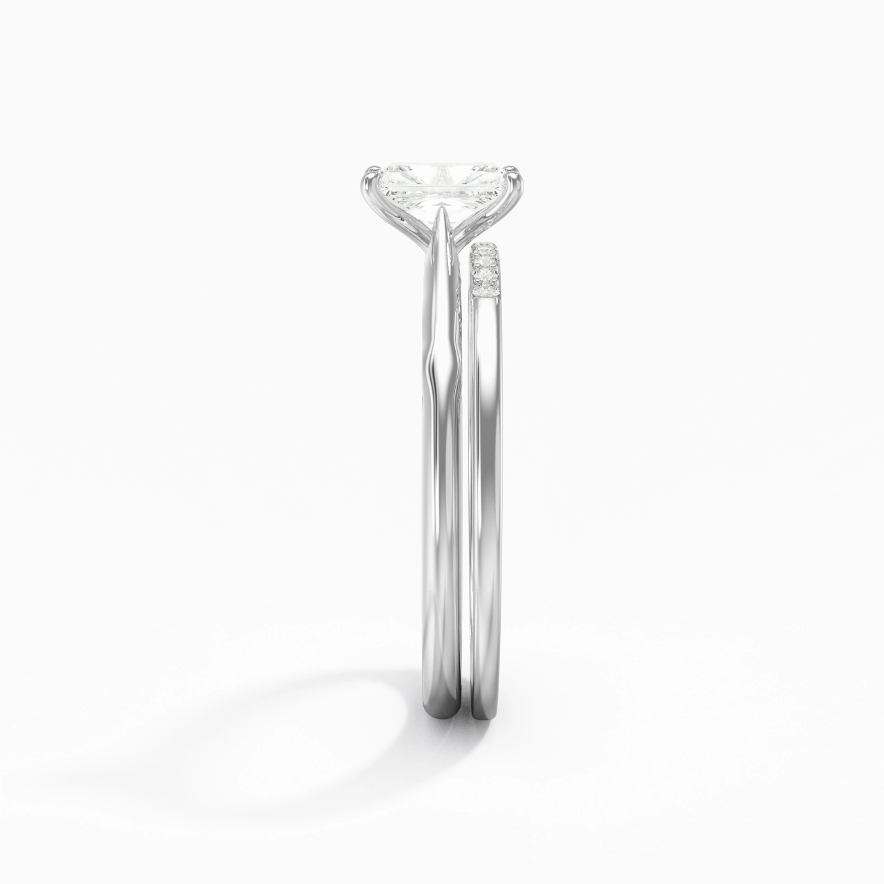 14K White Gold Moissanite Bridal Set