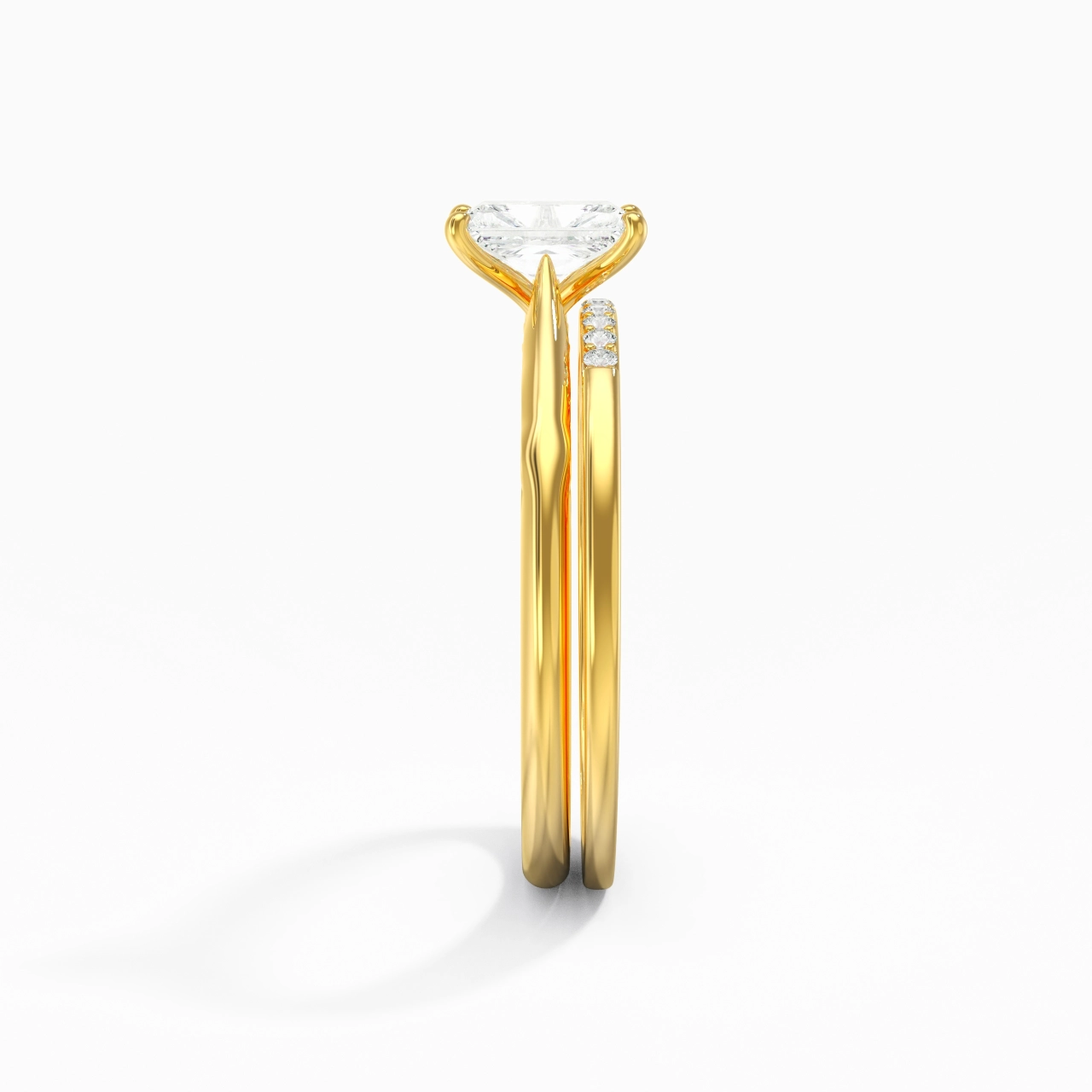 18K Gold Moissanite Bridal Set