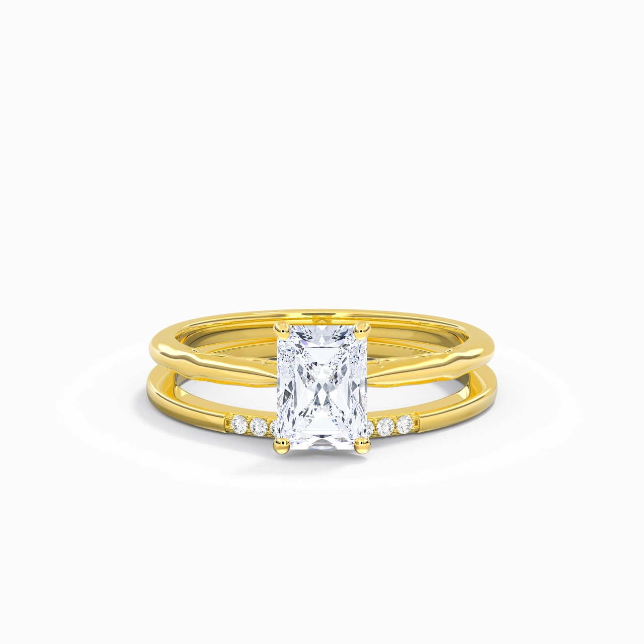 14K Gold Moissanite Bridal Set