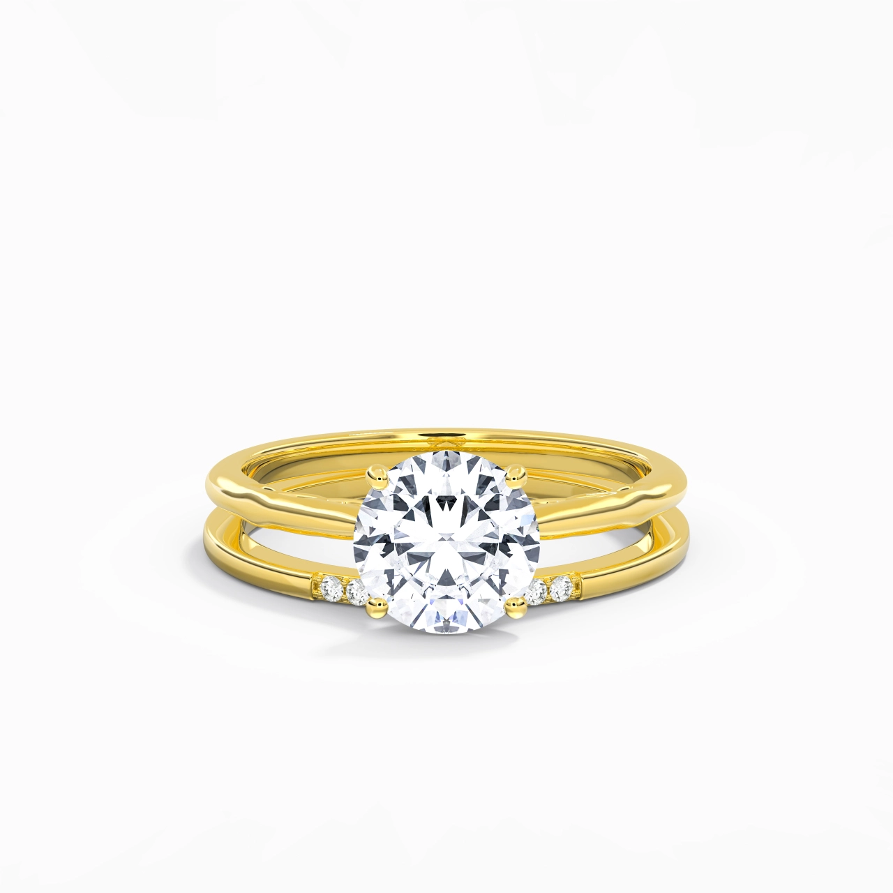 925 Sterling Silver Moissanite Bridal Set