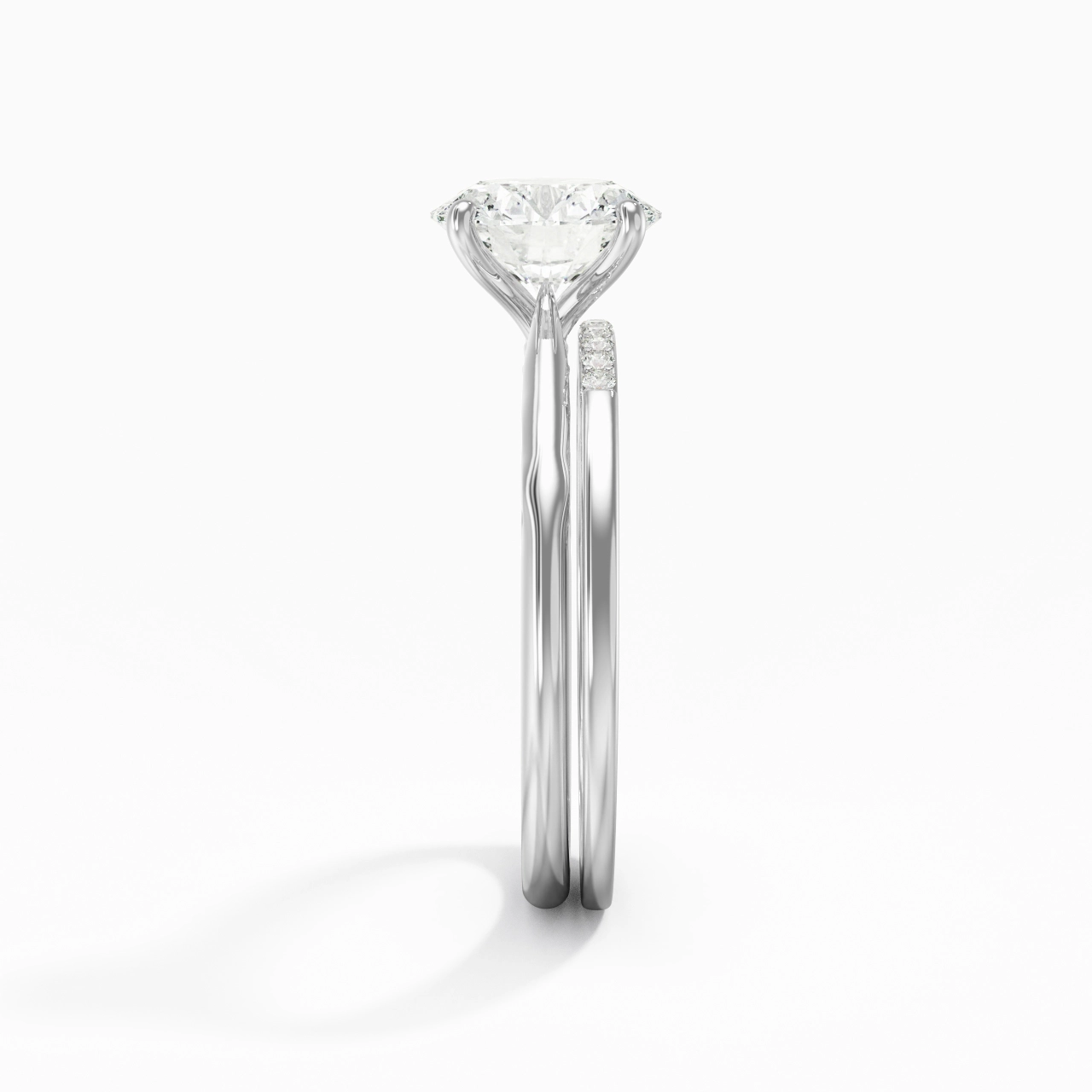 18K White Gold Moissanite Bridal Set
