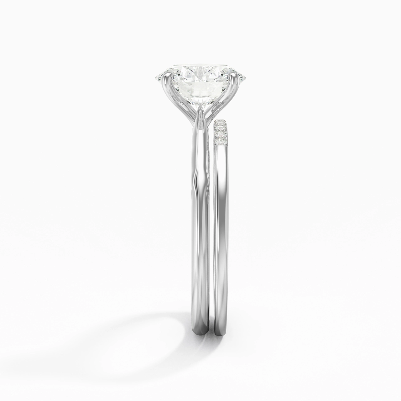 18K White Gold Moissanite Bridal Set
