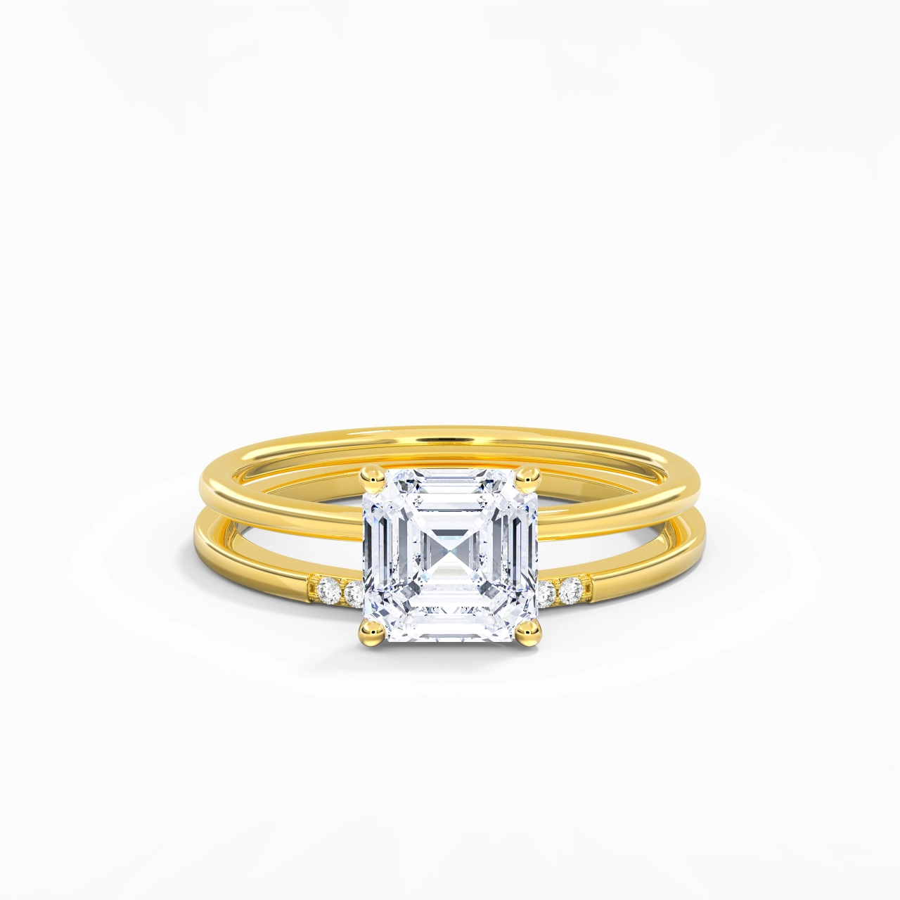 1.50ct Moissanite Wedding Ring Set 925 Sterling Silver