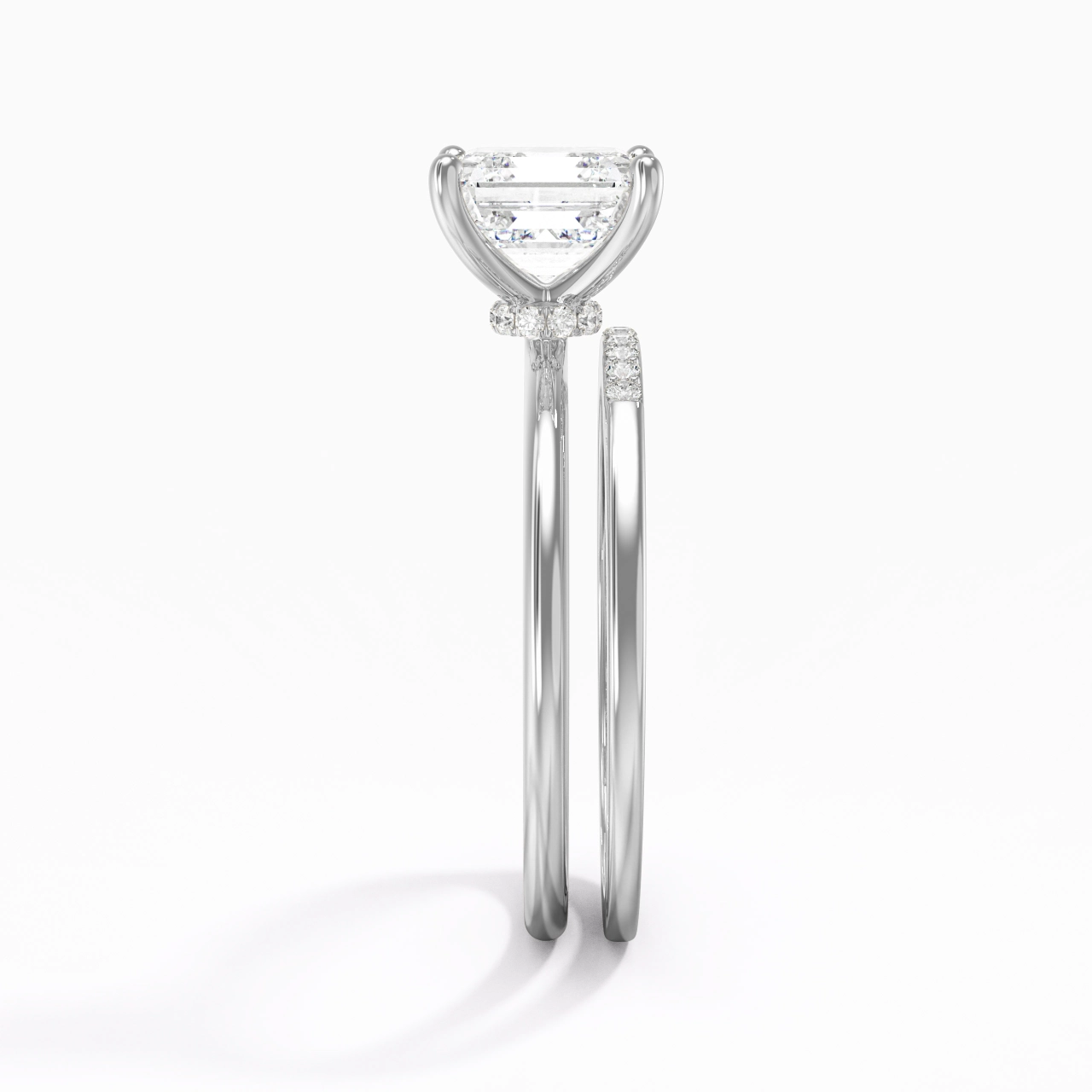 1.50ct Moissanite Wedding Ring Set 925 Sterling Silver