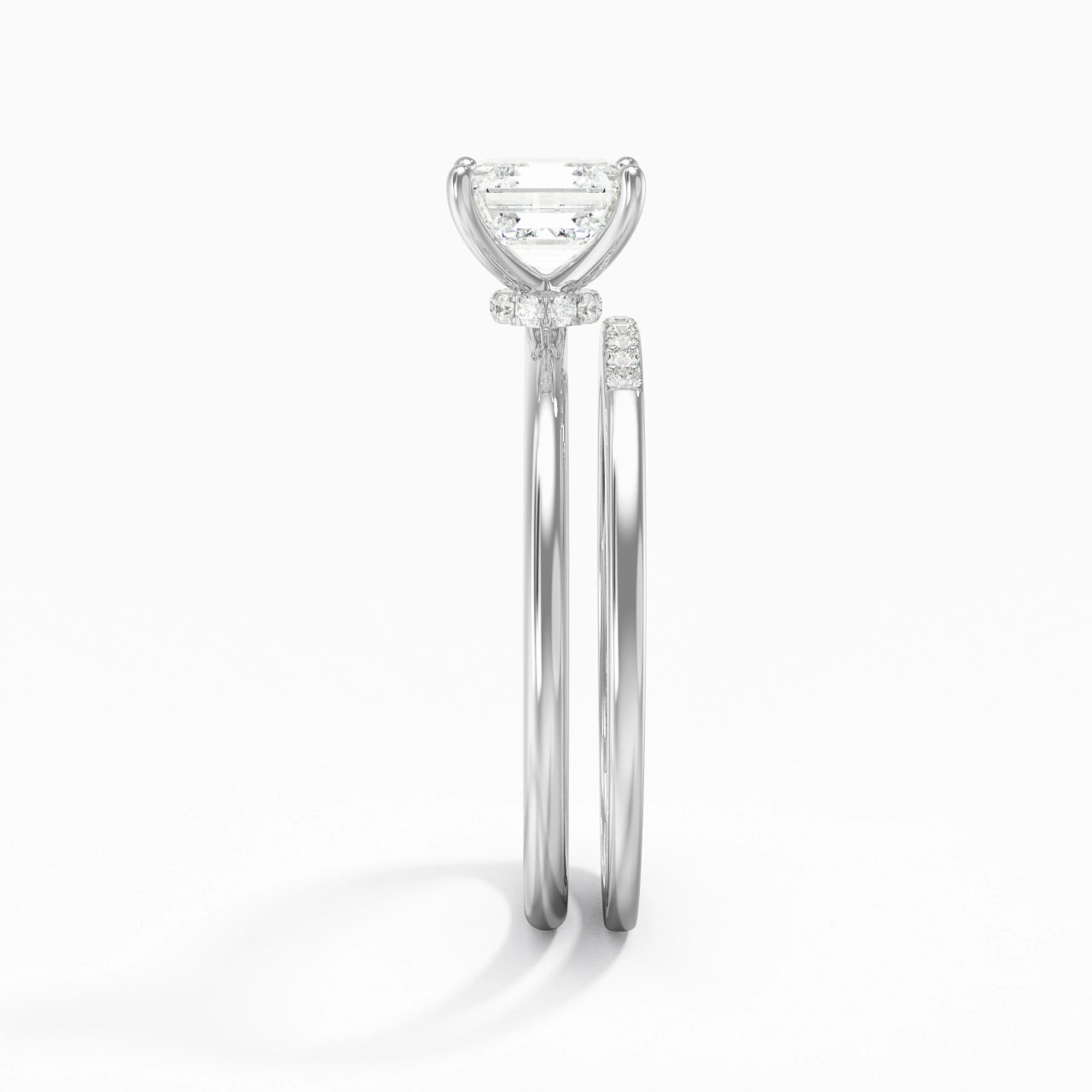1.00ct Moissanite Wedding Ring Set 925 Sterling Silver