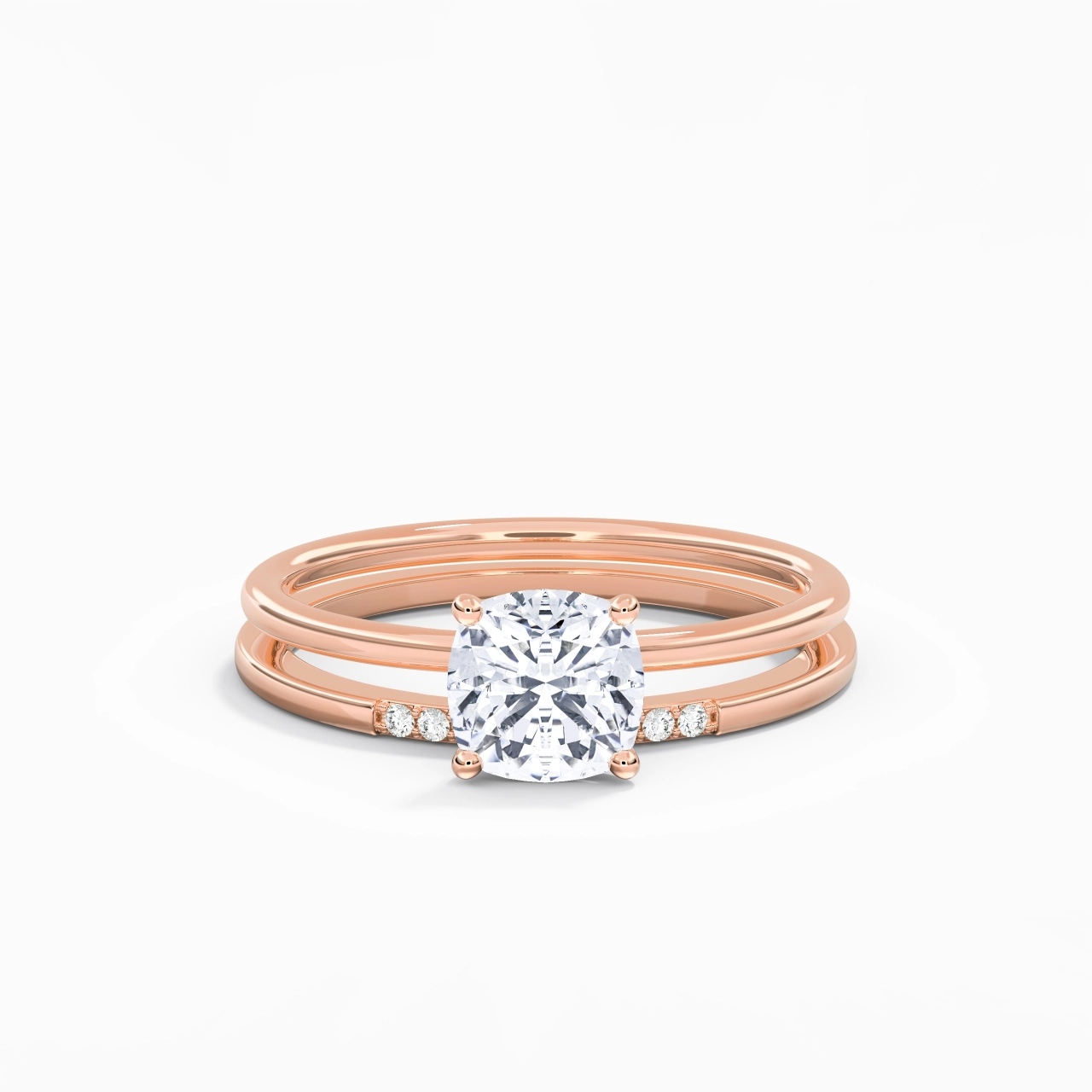 1.50ct Moissanite Wedding Ring Set 925 Sterling Silver