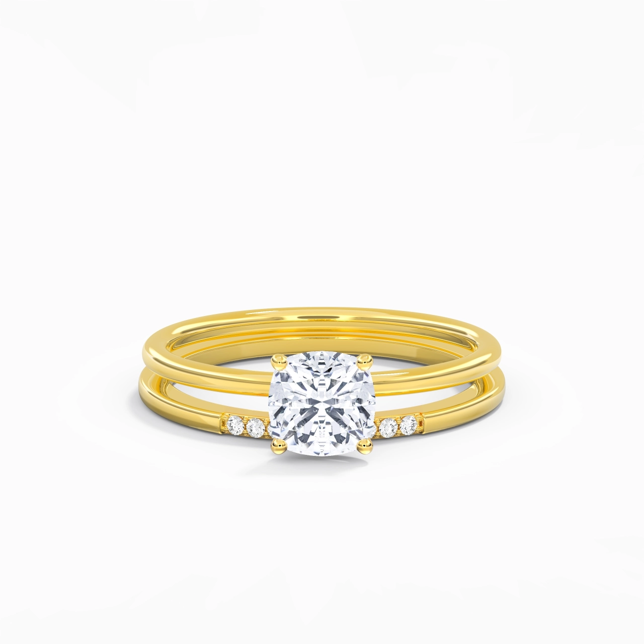 1.00ct Moissanite Wedding Ring Set 14K Gold