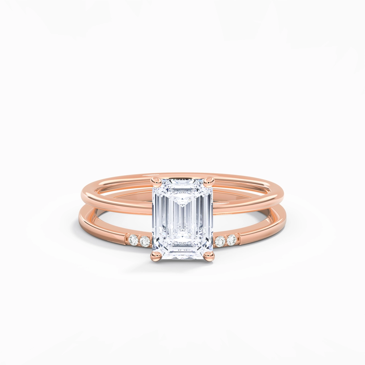 2.00ct Moissanite Wedding Ring Set 925 Sterling Silver