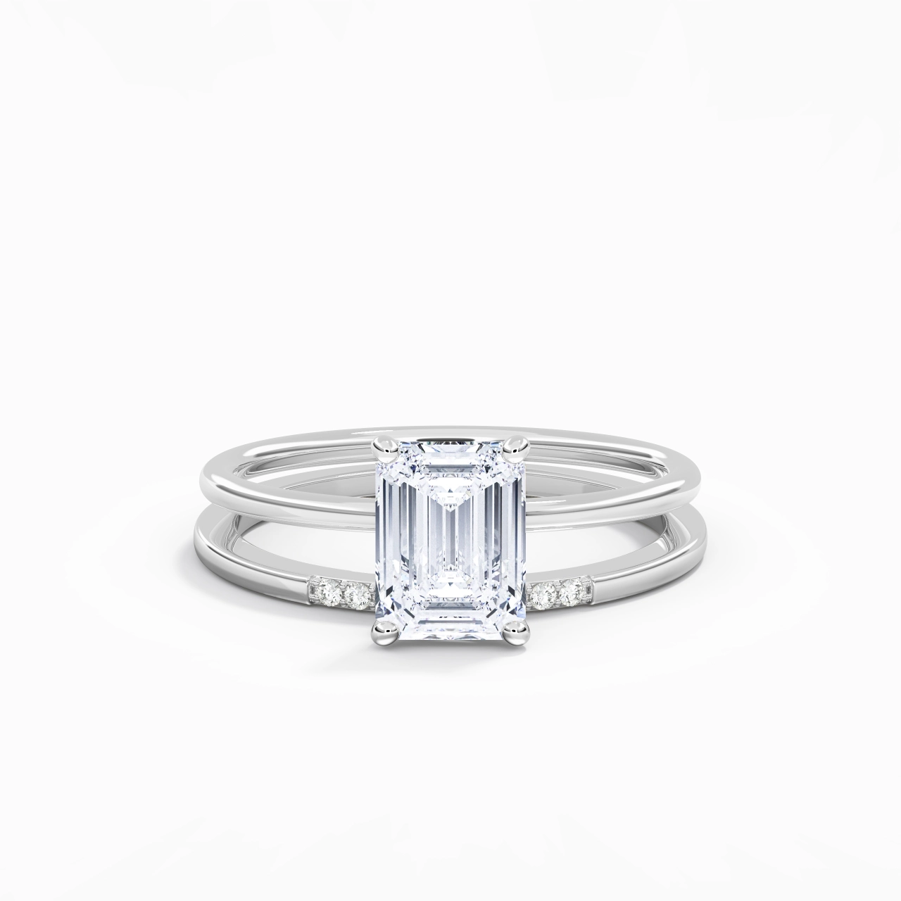 2.00ct Moissanite Wedding Ring Set 925 Sterling Silver