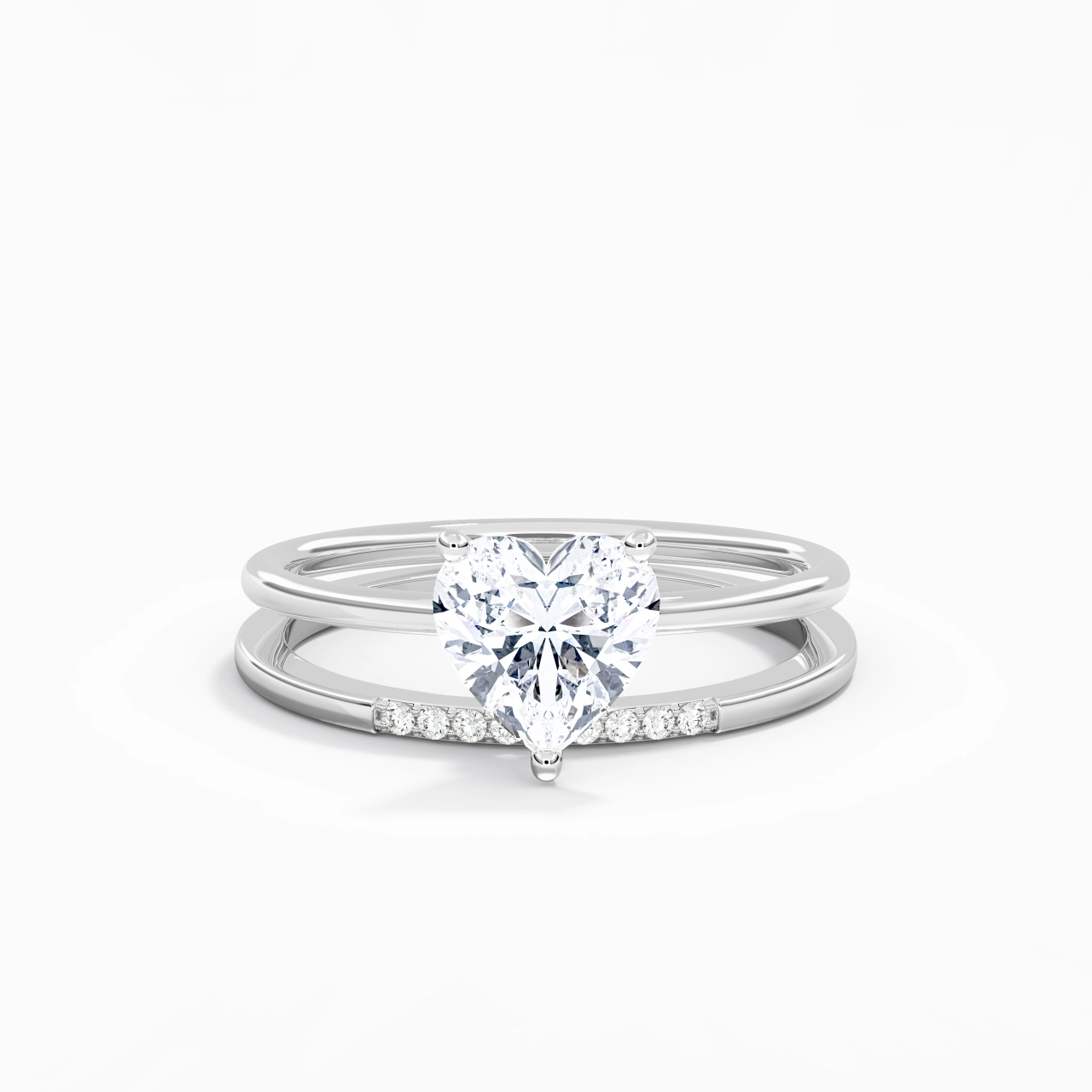 1.50ct Moissanite Ensemble d'alliances Argent sterling 925