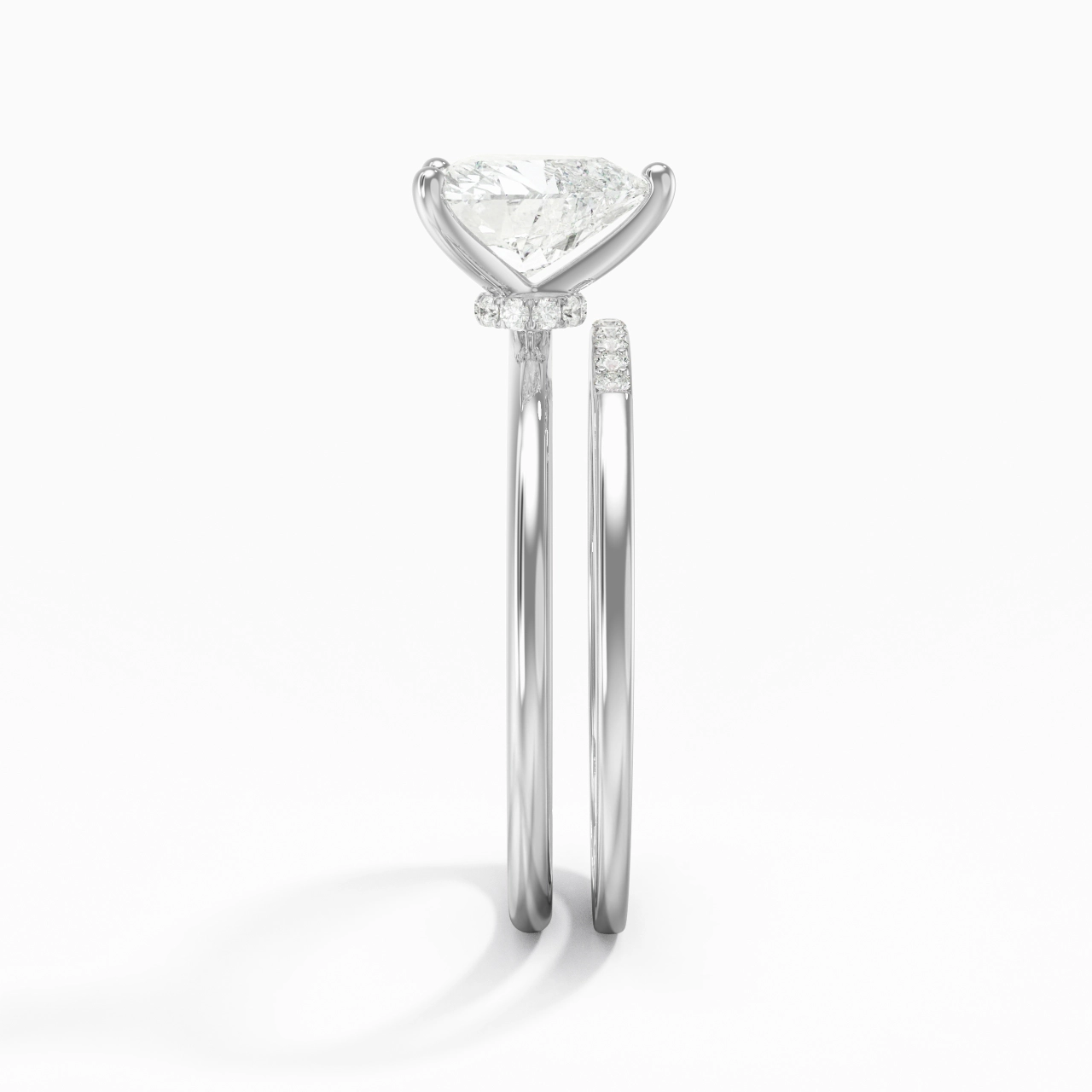 1.50ct Moissanite Ensemble d'alliances Argent sterling 925