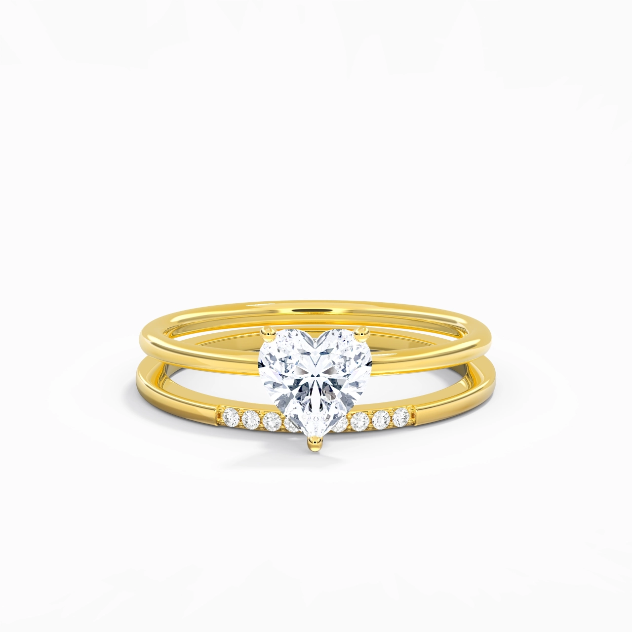 1.00ct Moissanite Wedding Ring Set 925 Sterling Silver