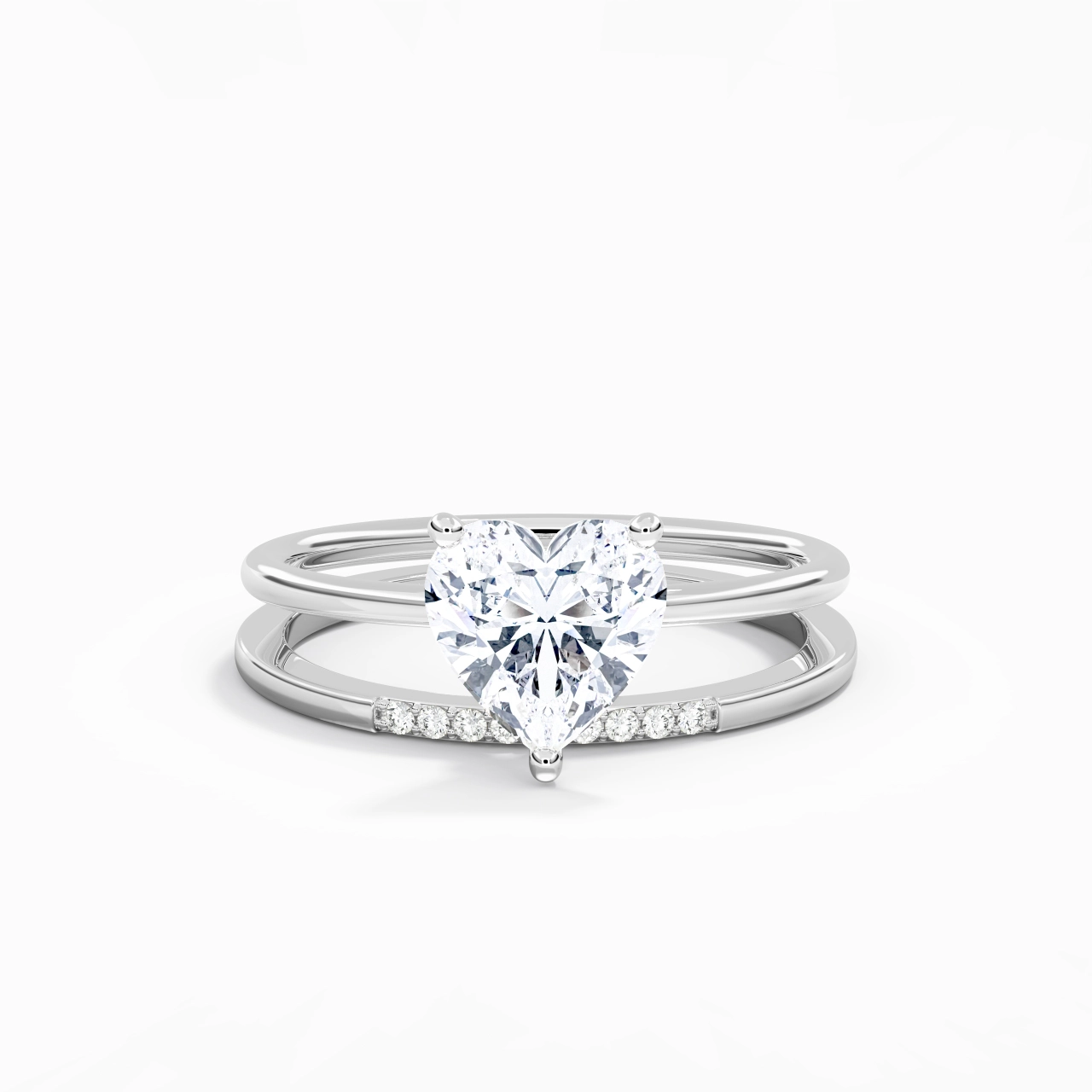 2.00ct Moissanite Ensemble d'alliances Argent sterling 925