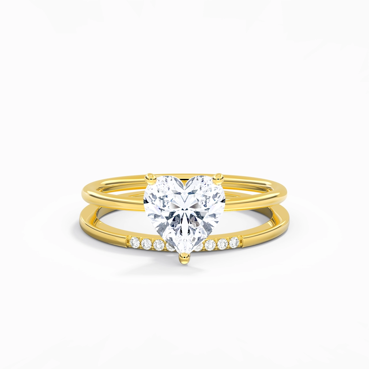 2.00ct Moissanite Wedding Ring Set 14K Gold