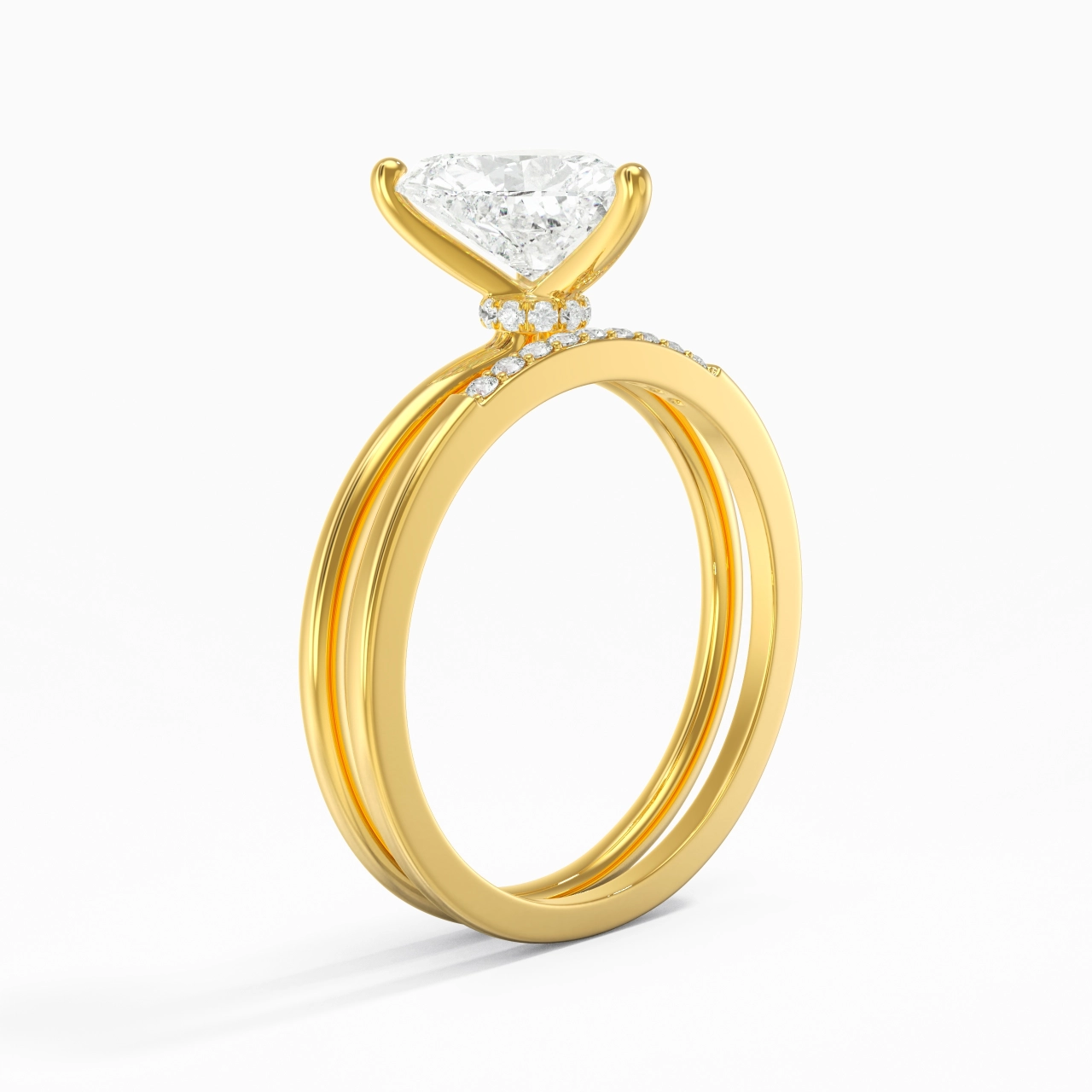 2.00ct Moissanite Wedding Ring Set 14K Gold