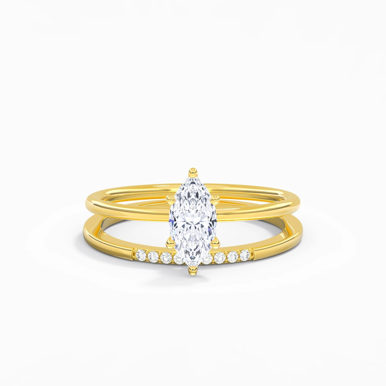 0.80ct Moissanite Wedding Ring Set 925 Sterling Silver