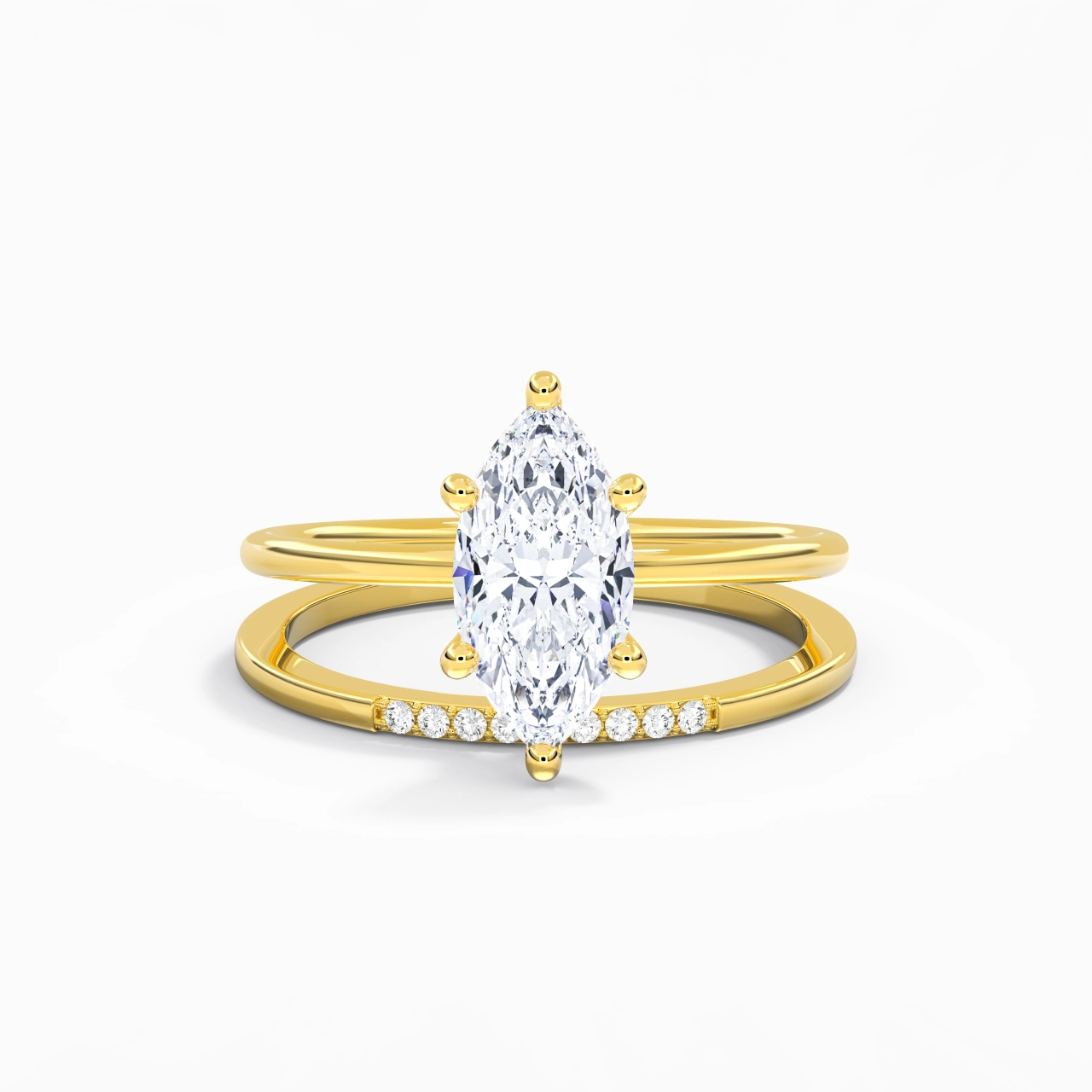 2.00ct Moissanite Wedding Ring Set 925 Sterling Silver