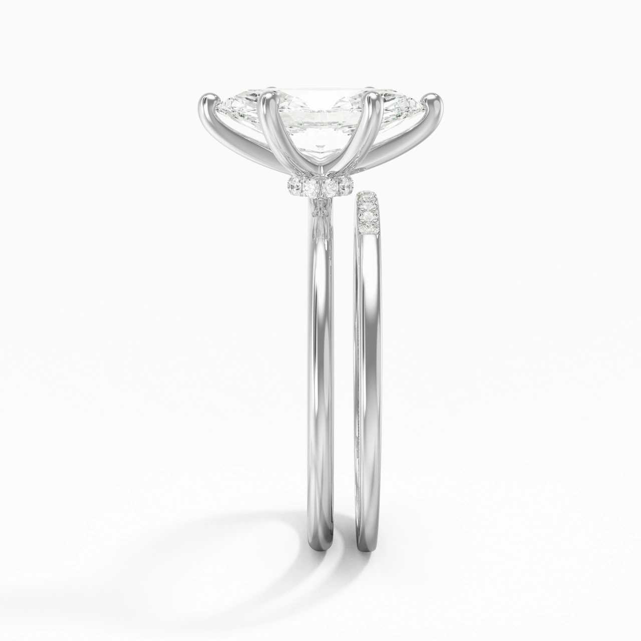 2.00ct Moissanite Wedding Ring Set 925 Sterling Silver