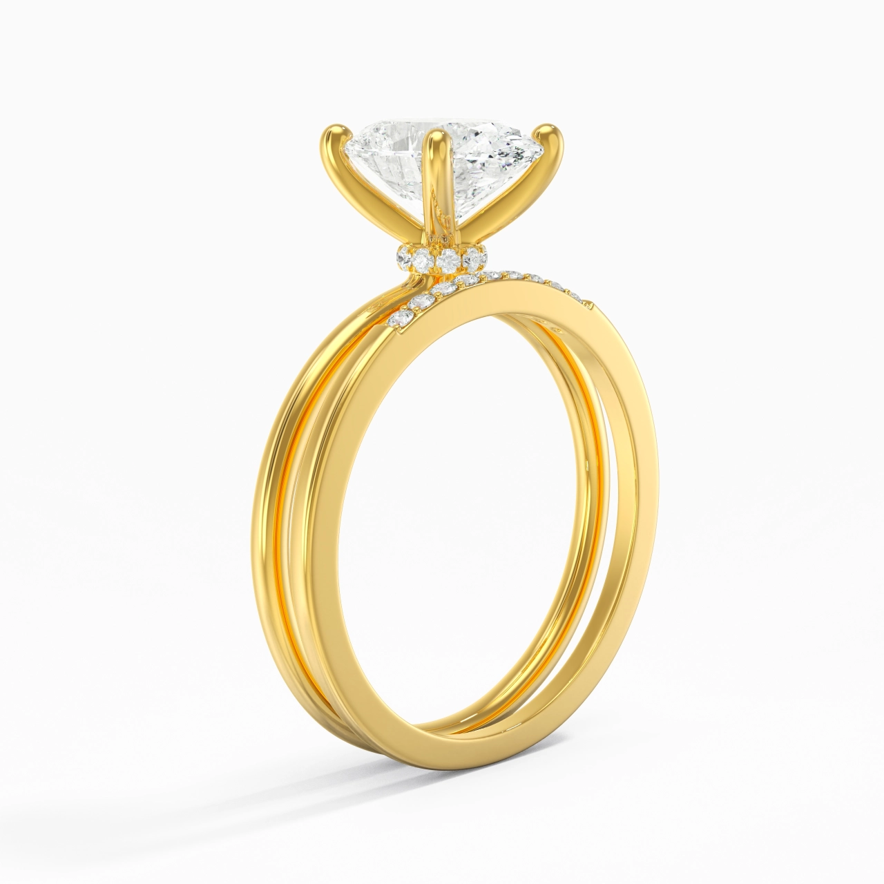 2.00ct Moissanite Wedding Ring Set 14K Gold