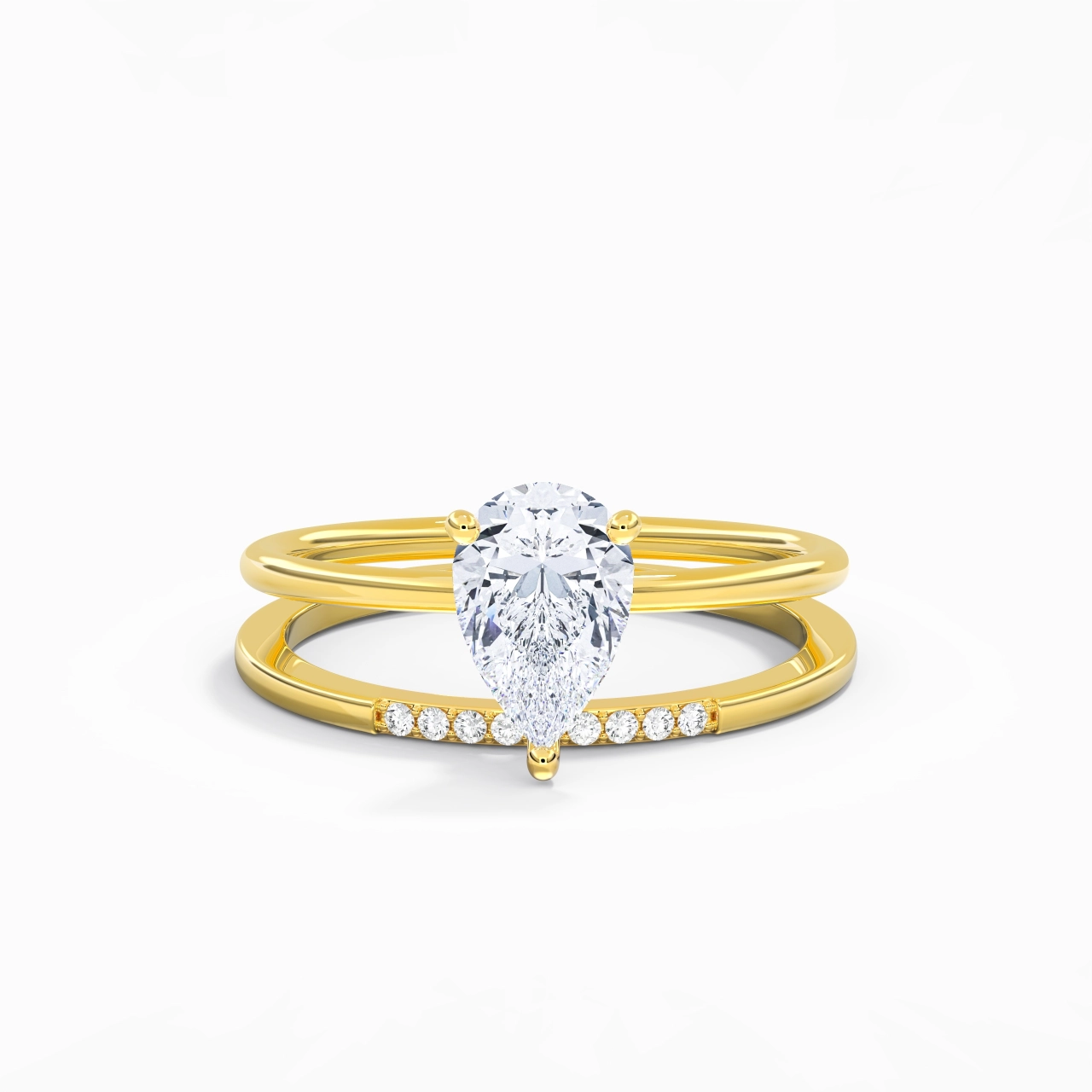 1.50ct Moissanite Wedding Ring Set 925 Sterling Silver