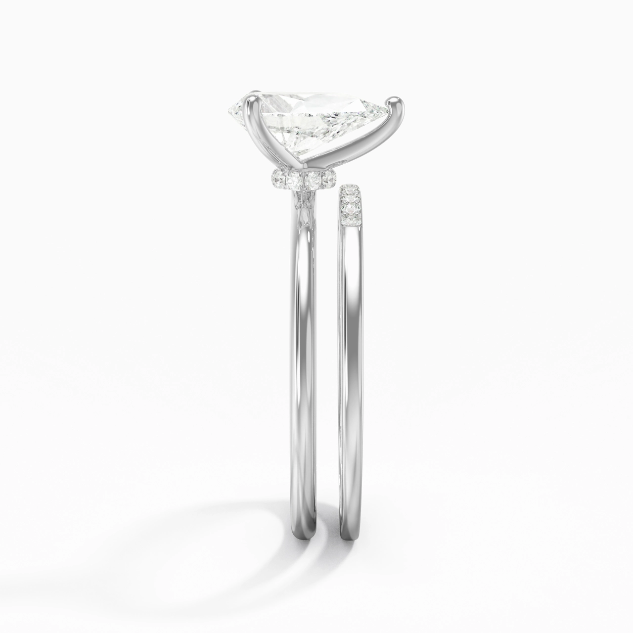 1.50ct Moissanite Wedding Ring Set 925 Sterling Silver
