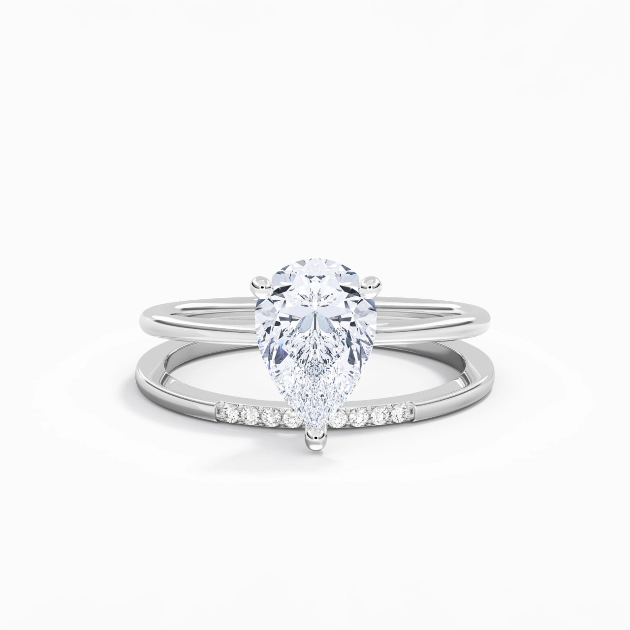 2.00ct Moissanite Wedding Ring Set 925 Sterling Silver