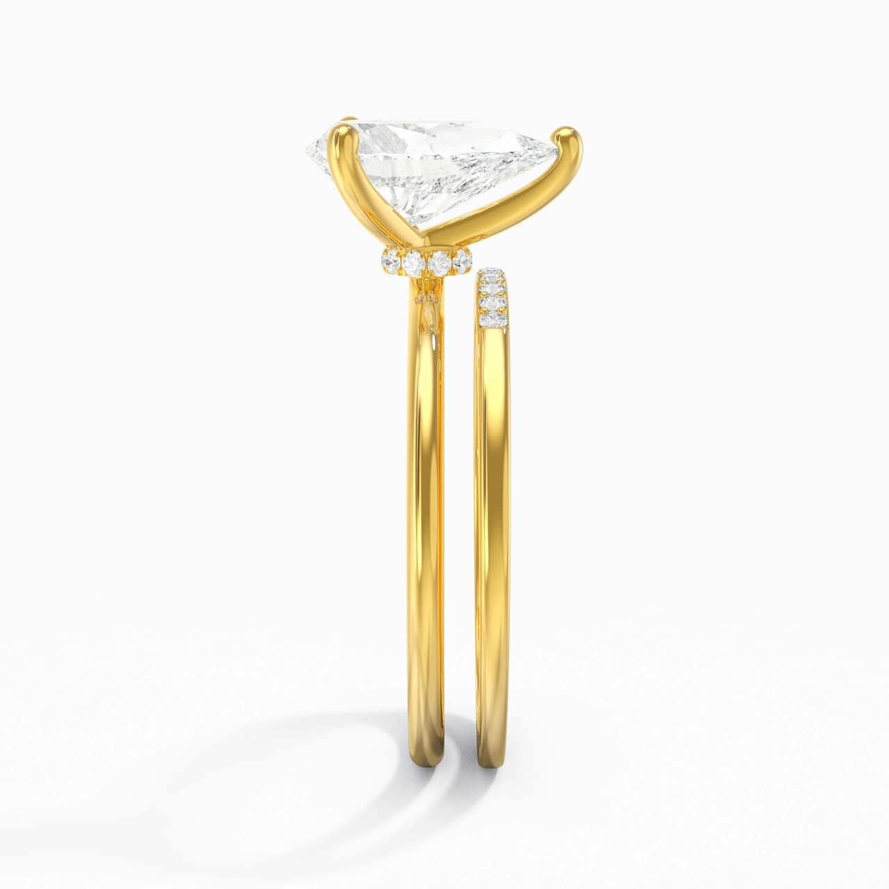2.00ct Moissanite Wedding Ring Set 18K Gold