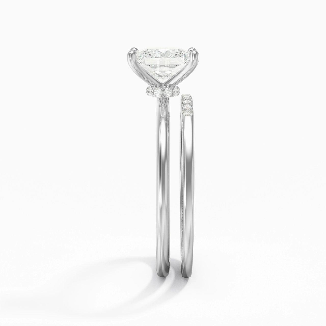1.50ct Moissanite Wedding Ring Set 925 Sterling Silver