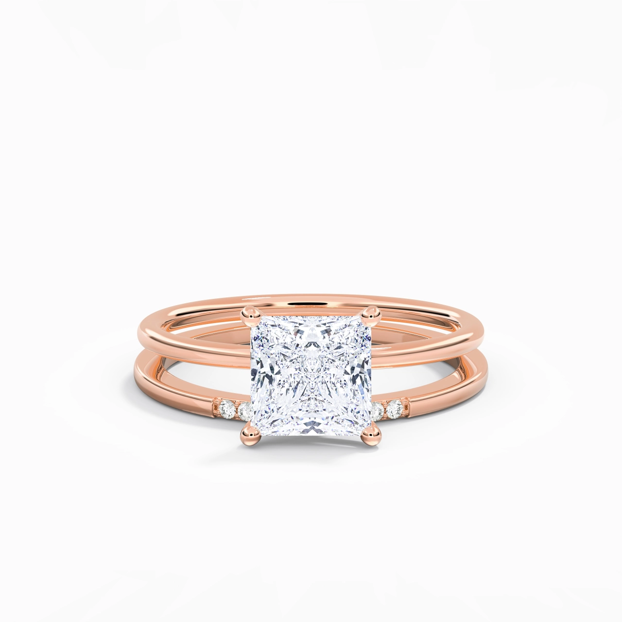 2.00ct Moissanite Wedding Ring Set 925 Sterling Silver