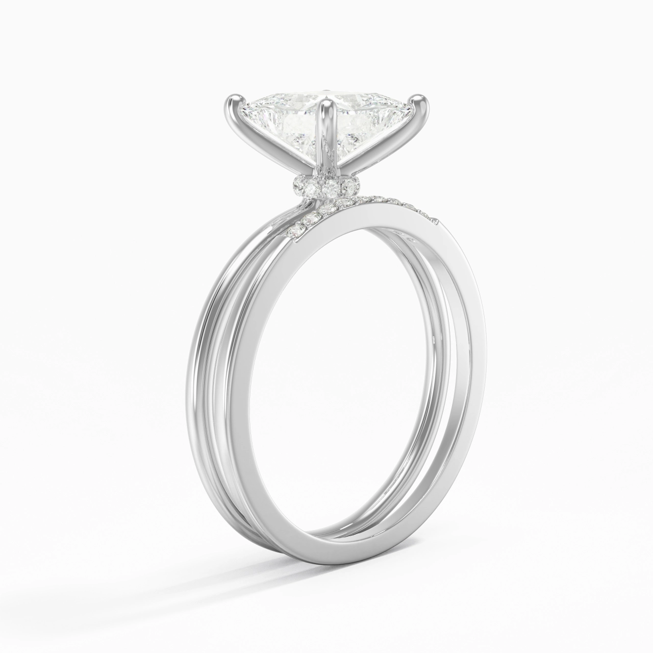 2.00ct Moissanite Wedding Ring Set 925 Sterling Silver