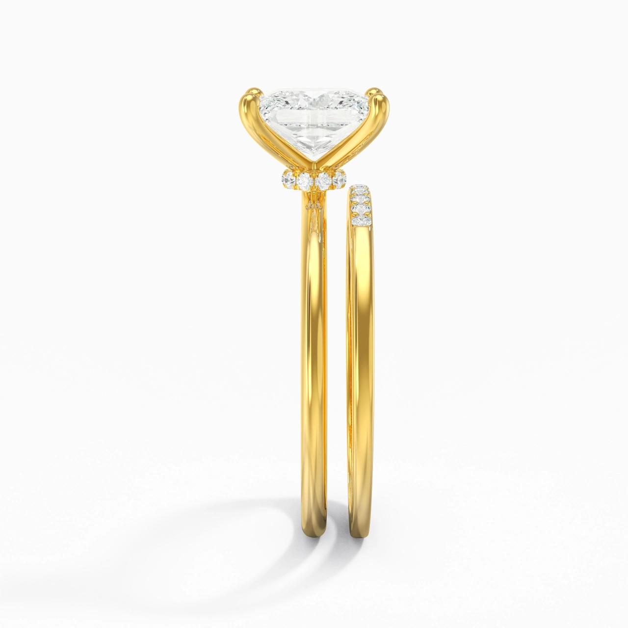2.00ct Moissanite Wedding Ring Set 18K Gold