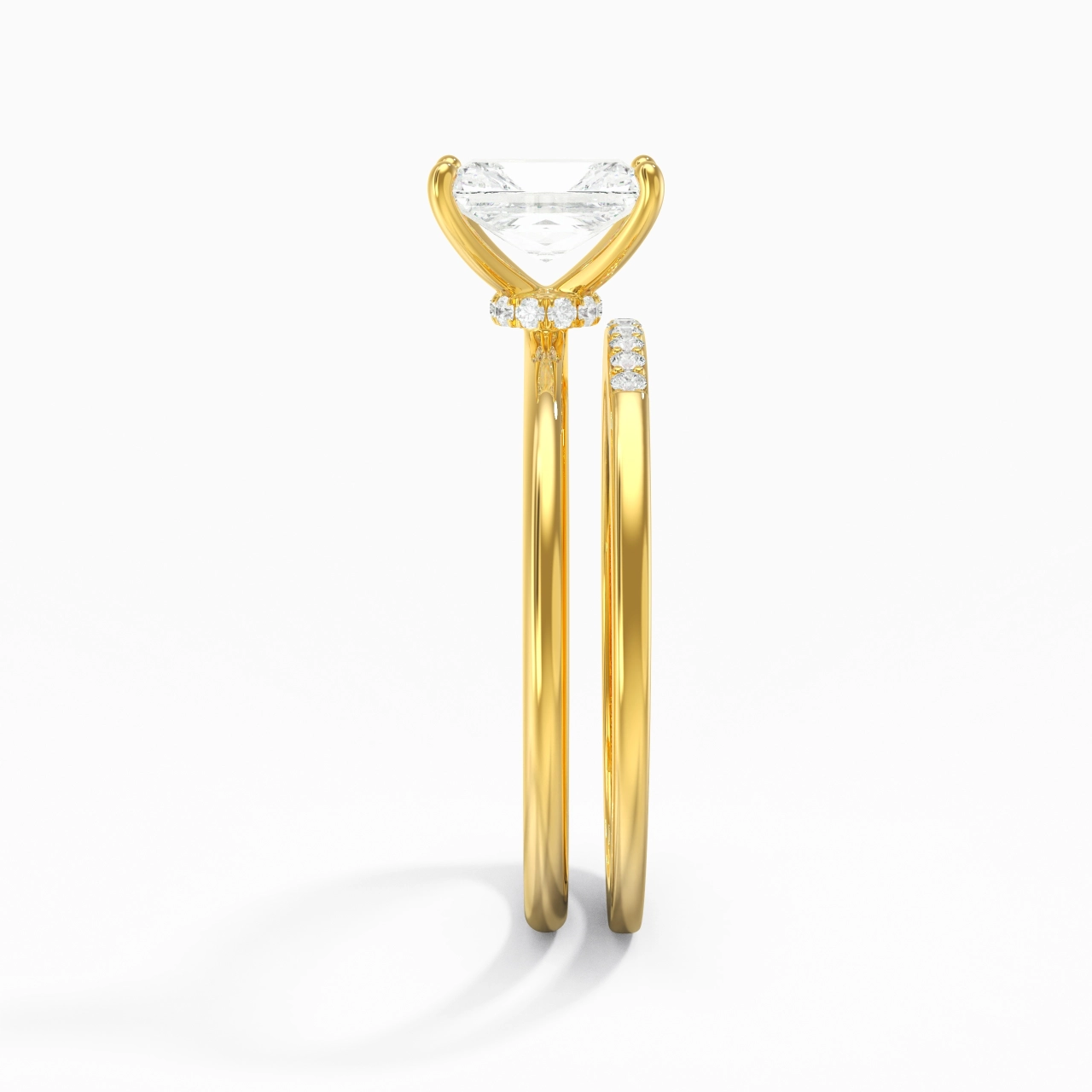 1.00ct Moissanite Wedding Ring Set 14K Gold