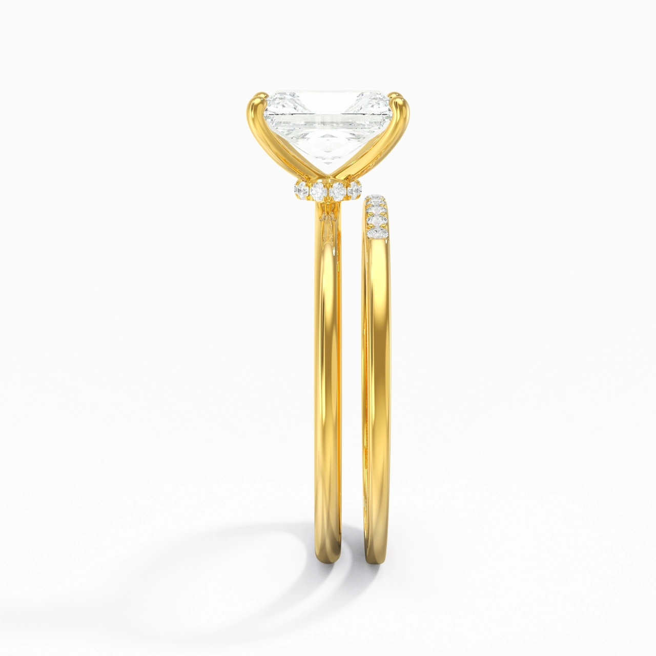 2.00ct Moissanite Wedding Ring Set 18K Gold