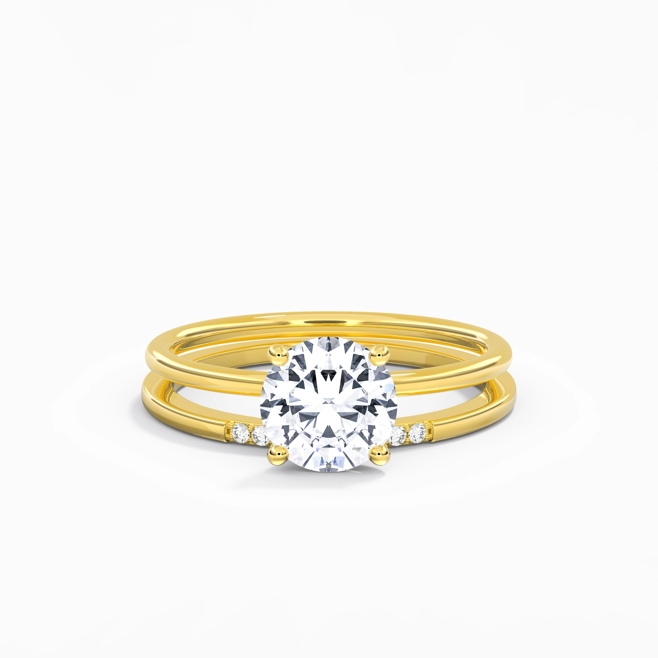 1.50ct Moissanite Wedding Ring Set 14K Gold