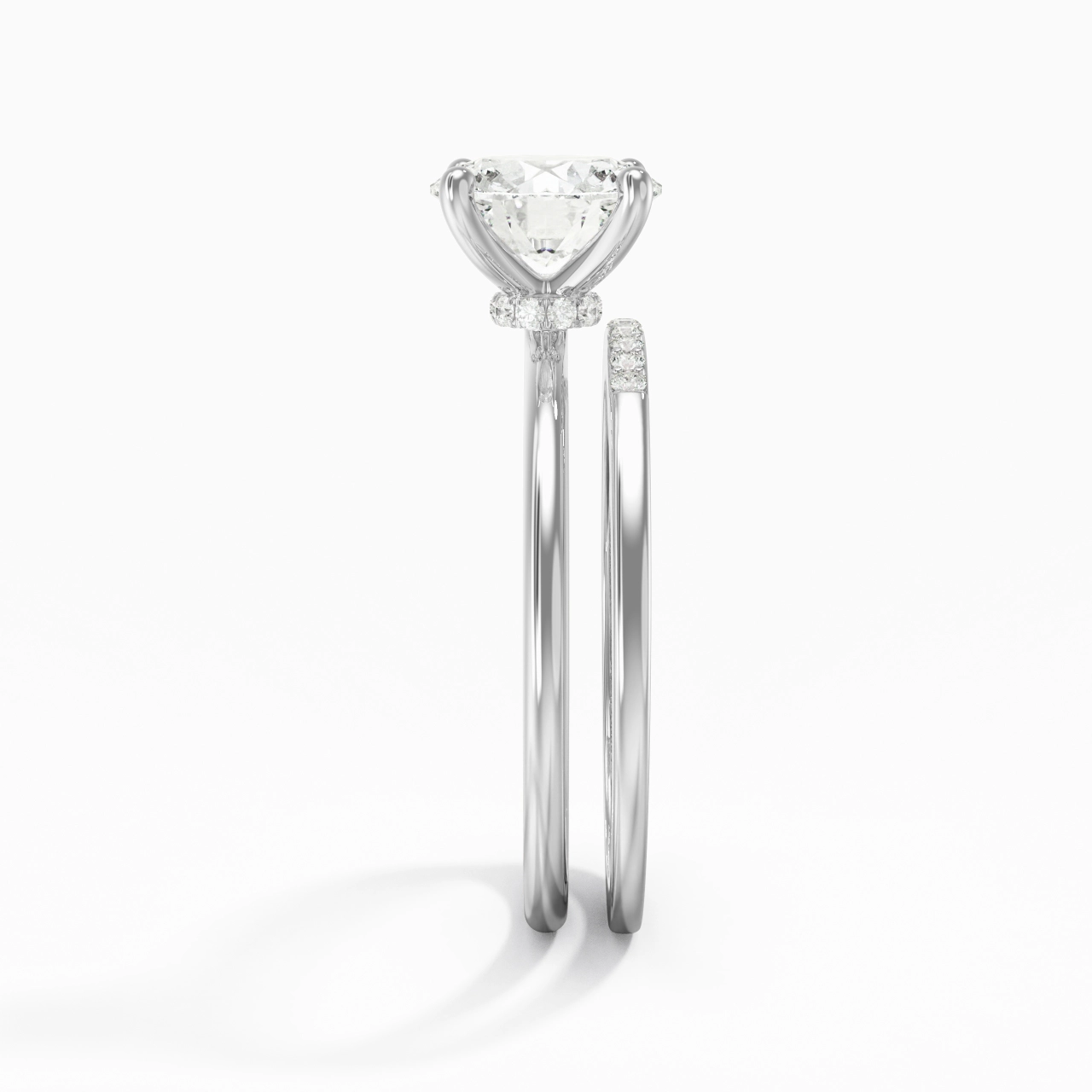 1.50ct Moissanite Wedding Ring Set 925 Sterling Silver
