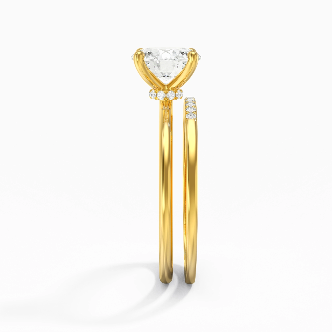 1.50ct Moissanite Wedding Ring Set 14K Gold