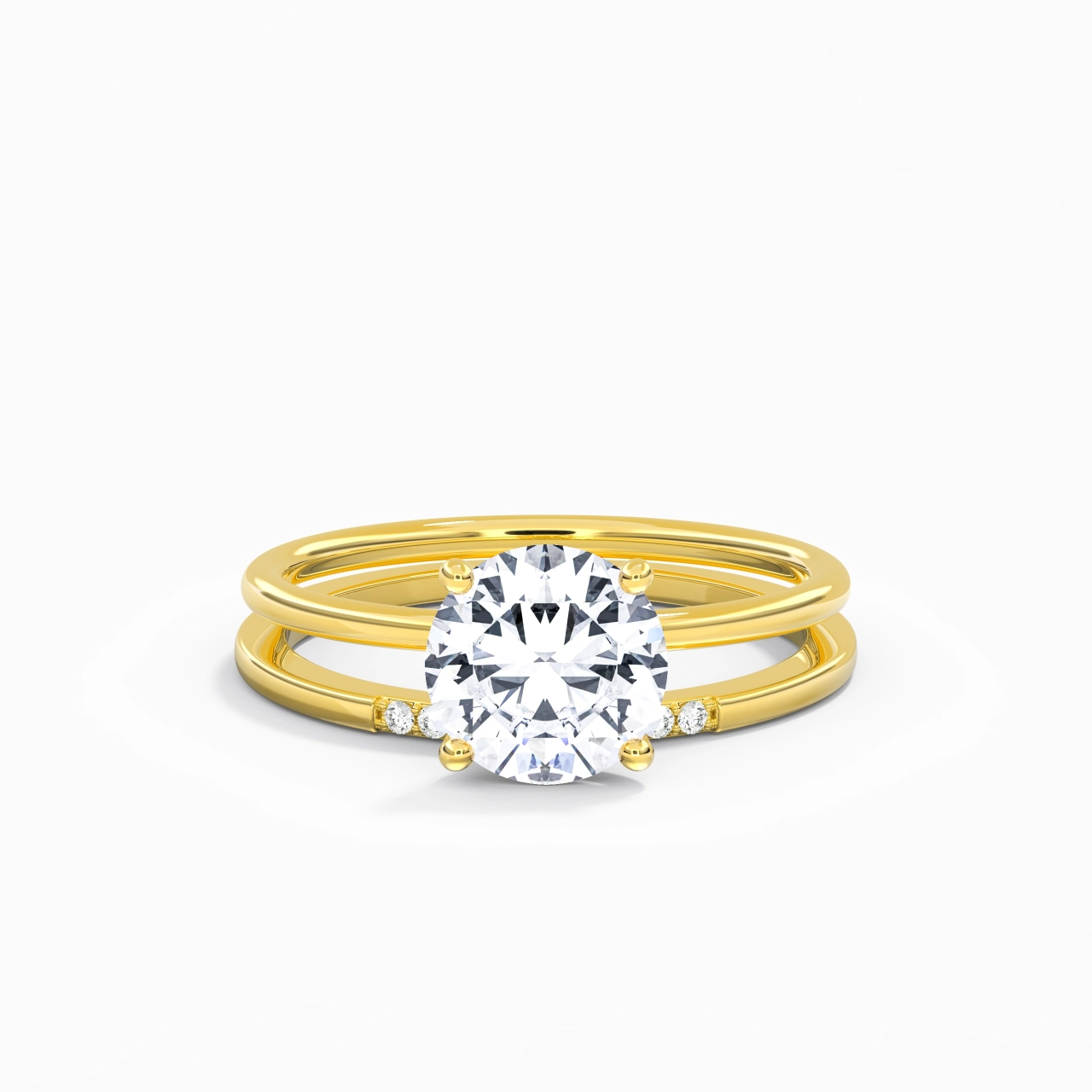2.00ct Moissanite Wedding Ring Set 14K Gold