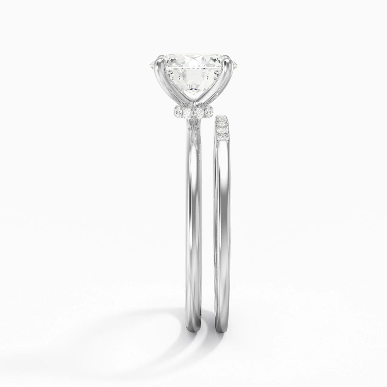 2.00ct Moissanite Wedding Ring Set 925 Sterling Silver