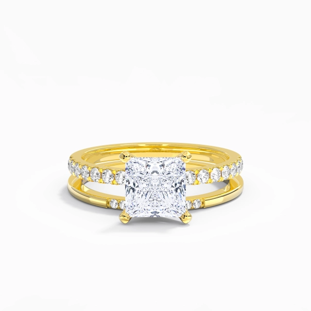 Blanc Princesse Coutume Ensemble nuptial Argent sterling 925 Solitaire Simple Tige Traditionnelle Femme Blanc Princesse Coutume Ensemble nuptial Argent sterling 925 Solitaire Simple Tige Traditionnelle Femme