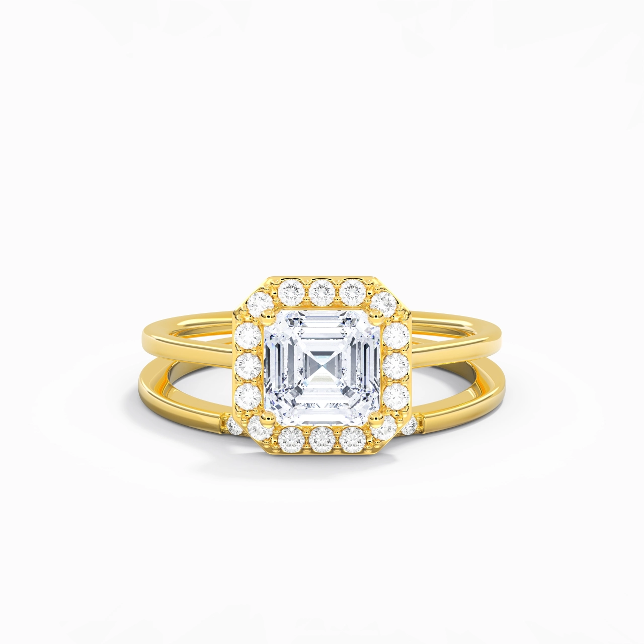 925 Sterling Silver Moissanite Wedding Ring Set