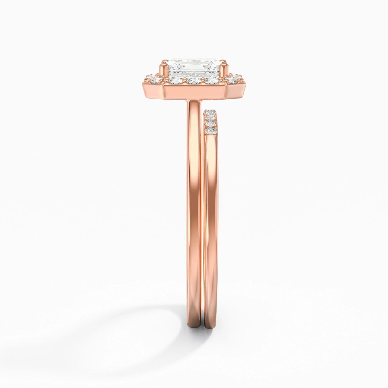 Argent sterling 925 Moissanite Ensemble d'alliances
