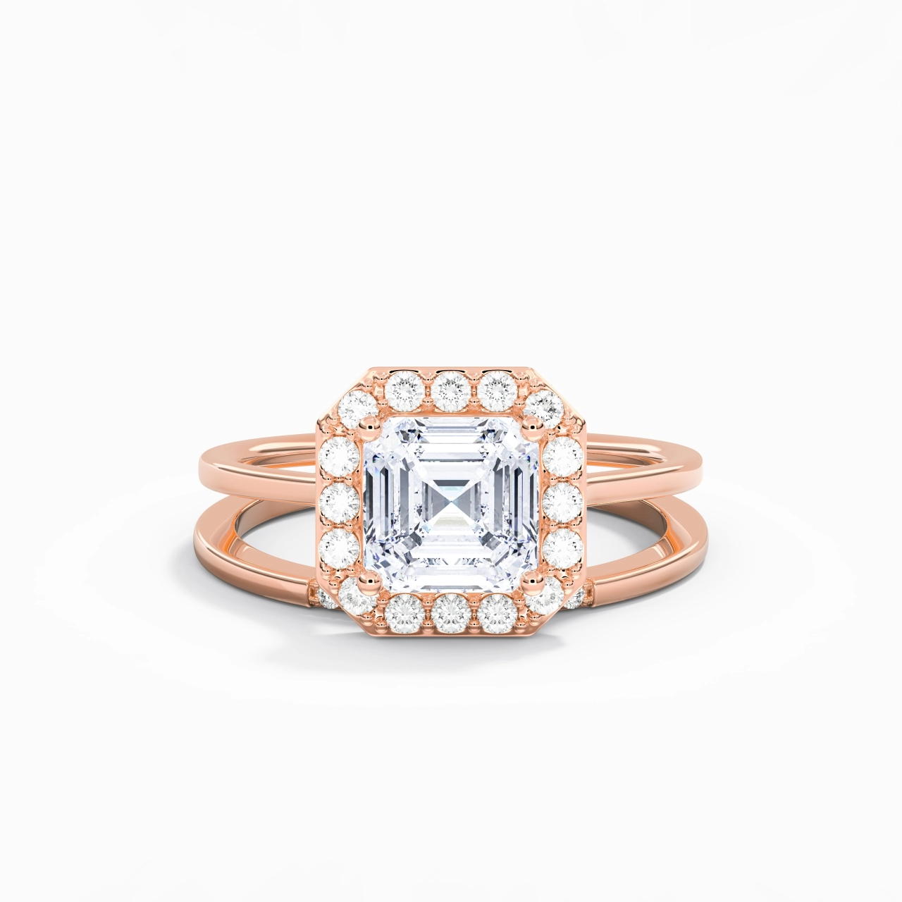 925 Sterling Silver Moissanite Wedding Ring Set