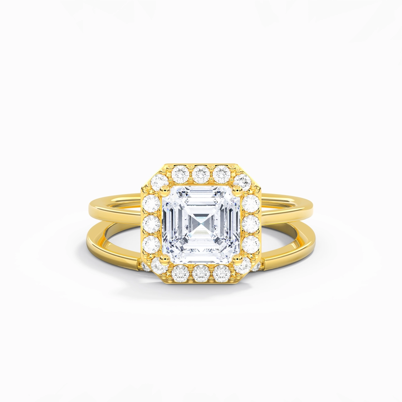 925 Sterling Silver Moissanite Wedding Ring Set