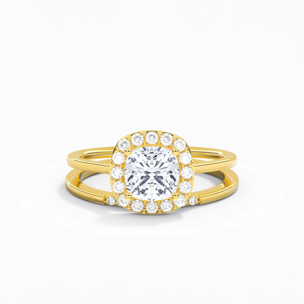 925 Sterling Silver Moissanite Wedding Ring Set