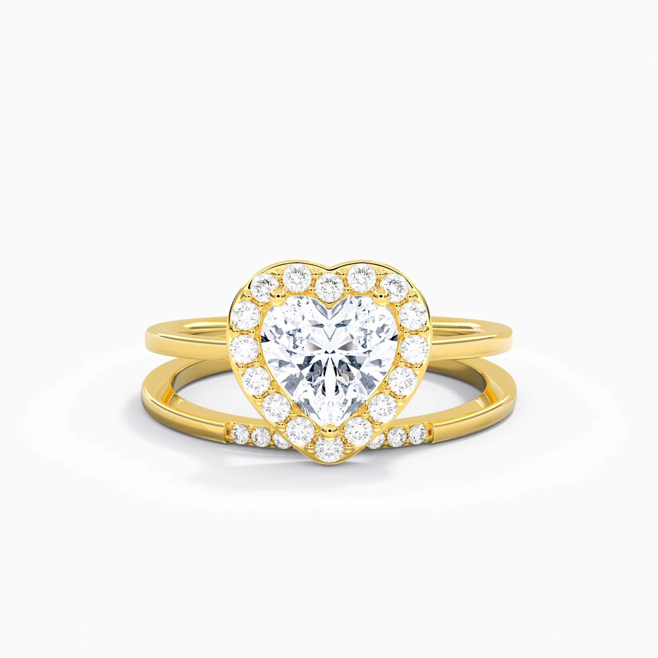 925 Sterling Silver Moissanite Wedding Ring Set